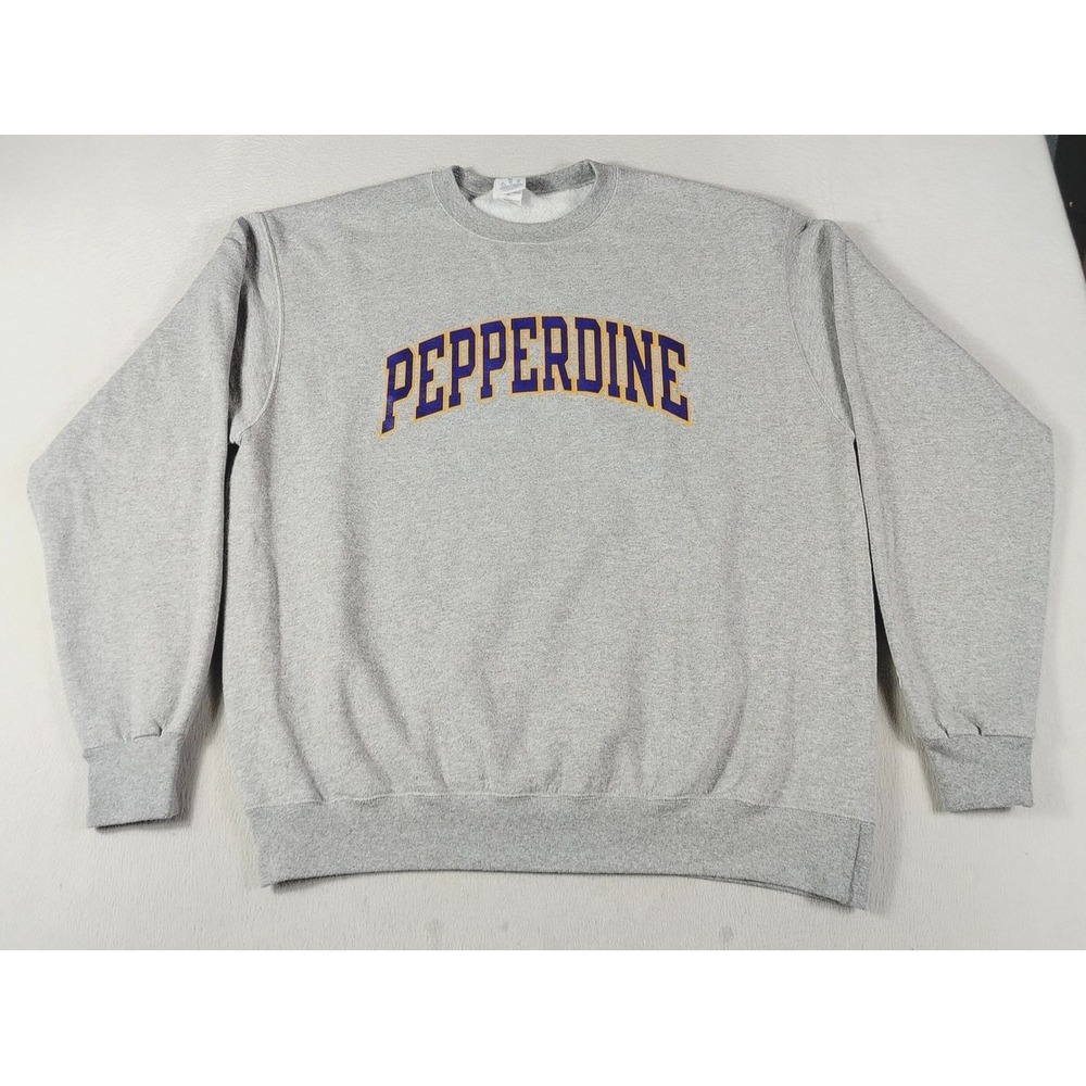 Pepperdine Waves‎ Sweatshirt Mens XL Gray NCAA Basketball Champion Crewneck